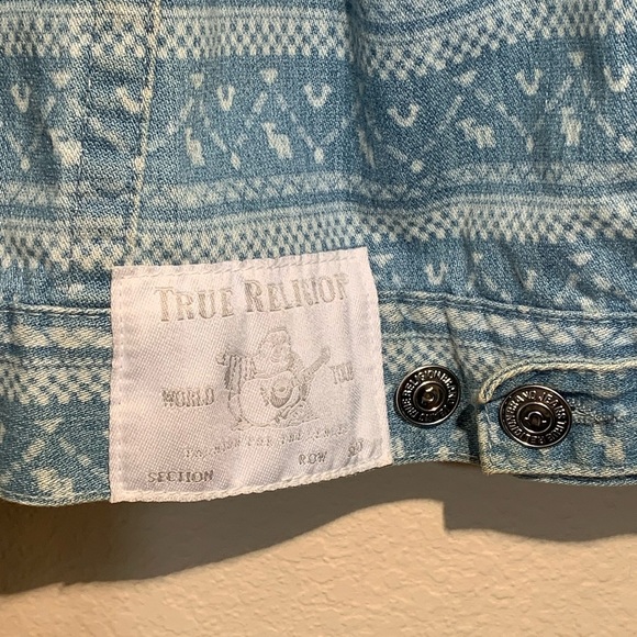 True Religion Plus Size Denim Trucker Jacket - Picture 7 of 15